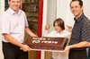 Manfred Thaler, Max e Peter Grnfelder con la torta di compleanno